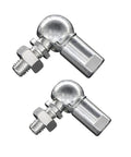 Rock Solid Heavy Duty SQP16S Rod End Bearing With M16x1.5 Thread Angle Ball Joint Crafted From Hardened Steel For Cnc Machinery And Power Tools Built Tough As Nails, showing two steel ball joints.