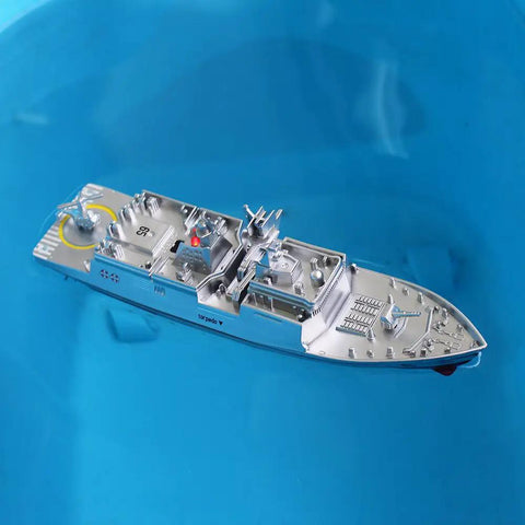 Military RC Warship Boat With 2.4 GHz Remote Control Realistic Navy Vessel Toy For Pool And Backyard Play High Speed Electric