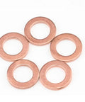 Top Notch Flat Copper Washers 150Pc Assortment Heat Resistant Oil Seal Gaskets For Auto Sump Plugs M6 M8 M10 M12 M14 M16 M18 Fits Cars With Organizer Box Keeps Engines Tight Dry Preventing Costly Breakdowns Works Great For Any Driver Fixing Ride. Flat copper washers