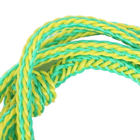 Close-up of braided Easy To Use Boat Dock Mooring Rope With Bungee Tension For Yacht Kayak And Sailboat No Fuss Shock Absorbing Dock Line