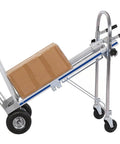 2 In 1 Industrial Stair Climbing Cart Folding Hand Truck With Heavy Duty Aluminum Frame, 1000 Lbs Capacity On Floors And 550 Lbs On Stairs, Tri Wheel Climber With Universal Casters, Portable, Durable, And Easy To Store with box