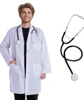 Unisex Scientist Doctor Costume Kit With White Lab Coat, Stethoscope, And Accessories For Halloween, Realistic Medical Look