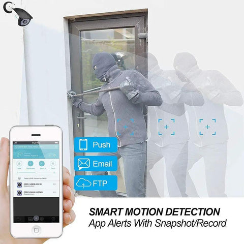 Outdoor WiFi 1080P Security Camera With Two Way Audio Motion Detection And Night Vision ONVIF IP Surveillance Cam detects motion