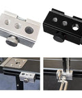 Heavy Duty Aluminum Table Clip Slider For IGT Camp Systems with silver and black designs, showing slider adapters for easy attachment.