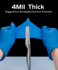 Powder Free Nitrile Disposable Gloves 4 Mil Thick Large 100 Count Latex Free Dark Blue Exam Gloves For Medical Lab