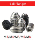 15 Piece M8 Ball Spring Plunger Hex Socket Set Screws Crafted From Premium Stainless And Carbon Steel Tough As Nails Hardware With A Dead Tight Hold Designed For Rock Solid Machine Setup And Garage Diy Upgrades, assortment of ball plungers