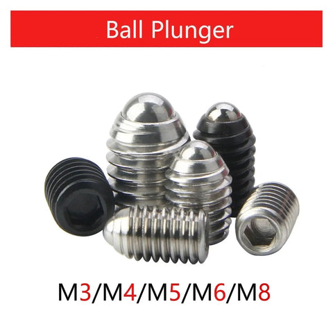 15 Piece M8 Ball Spring Plunger Hex Socket Set Screws Crafted From Premium Stainless And Carbon Steel Tough As Nails Hardware With A Dead Tight Hold Designed For Rock Solid Machine Setup And Garage Diy Upgrades, assortment of ball plungers