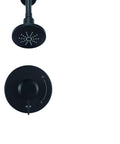 Amalfi Shower Trim Kit With Treysta Cartridge Satin Black Brass Finish in sleek design with integral check valves