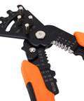 Xixian Heavy Duty Wire Stripper Pliers Multitool Crimper Cutter stripping tool with orange handles and measurement markings.