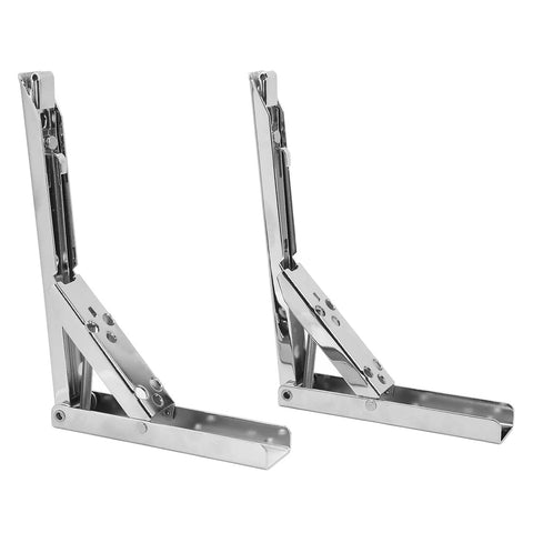 8 Inch Folding Shelf Bracket Wall Mount Heavy Duty Maximum Load 45Kg Cold Rolled Steel Collapsible Shelf Support