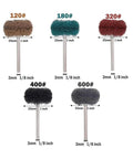 Dope 10 Pack Of 25mm Nylon Abrasive Brush Wheels With A Sturdy 3mm Shank For mini grinders and rotary tools, various grits display.