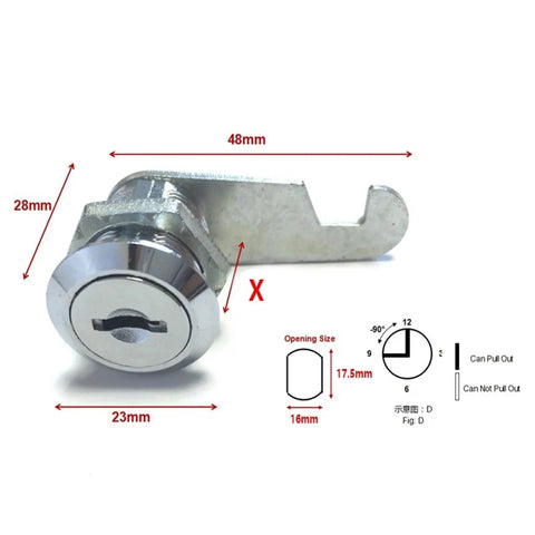 4 Pack Drawer Cam Lock Set With 2 Keys For Doors, Mailboxes, Cabinets And Tool Boxes DIY Furniture Hardware HJ03 30mm Cam Lock