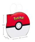 Two Pack Pokemon Gift Bags Bundle 9 Inch Pokeball and 15 Inch Extra Large Pikachu Bags for Kids Teens Gamers - 9in Pokeball Bag