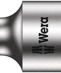 Zyklop 8790 HMA One Quarter Inch Socket With Hex Head Four Millimeter And Twenty Three Millimeter Length Knurled Grip close-up view