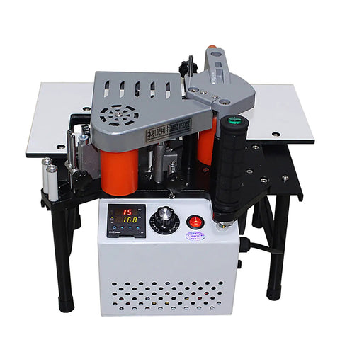 Benchtop Edge Bander Portable Woodworking Banding Machine With Double Sided Gluing Works On Straight And Arc Edges 1200W