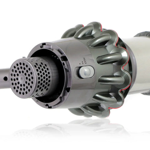 969596-05 Beefed-Up Big Body Cyclone Assembly For SV12 V10 Vacuum Grey Replacement Part close-up showing design and material.