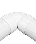 PVC 3-Inch 90-Degree Elbow Fitting Hub To Hub Solvent Weld Connector For Sewer And Drain Pipes White Plastic Drainage Elbow