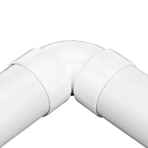 PVC 3-Inch 90-Degree Elbow Fitting Hub To Hub Solvent Weld Connector For Sewer And Drain Pipes White Plastic Drainage Elbow
