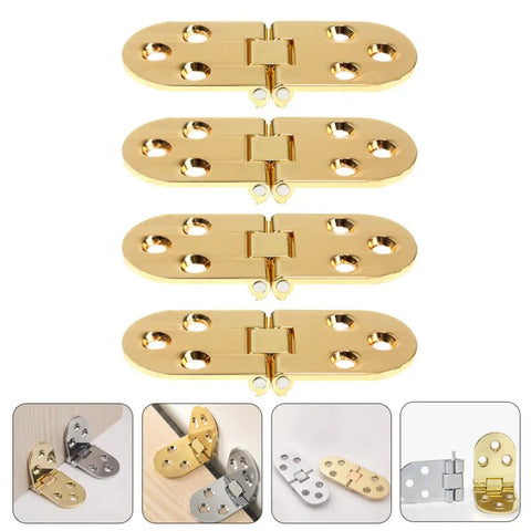 Heavy Duty Folding Table Hinges 180 Degree Swing Down Flush Close Zinc Alloy 4 Pack for Sewing Machine Tables