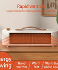 Compact PTC Ceramic Desktop Space Heater For Home Office And Bedroom, Portable Mini Heater With Rapid 3 Second Warmth on desk