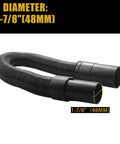 Rugged 1 7 8 Inch Shop Vacuum Hose For Wet Dry Vacuums Super Flex Extension Industrial Grade Flexible Heavy Duty in black