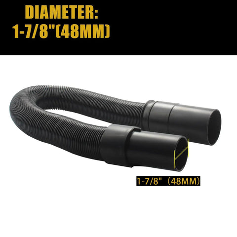 Rugged 1 7 8 Inch Shop Vacuum Hose For Wet Dry Vacuums Super Flex Extension Industrial Grade Flexible Heavy Duty in black
