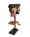 12 Speed Benchtop Drill Press 750W Motor With Adjustable Table Chuck 3-16Mm For Iron Aluminum Wood And Plastic efficient design in orange.