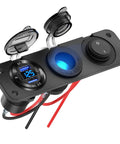 All In One Marine Power Panel With USB PD3 And Dual QC3 Ports 150W Lighter Socket Voltmeter Waterproof Toggle Switch