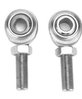 2PCS CMR-8 Rod End Heim Joint 1/2 Inch 20 TPI Male Thread with steel construction, designed for heavy-duty steering and suspension.
