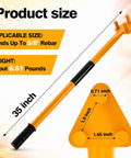 Heavy Duty Manual Rebar Bender Tool For 5/8 Inch Steel Bar and Rope Bending with Anti Skid Grip Sleeve Gloves, 35 inch size chart.