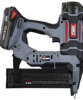 18 Gauge Cordless Brad Nailer With Fusion Air Power Tech Working Smooth As Butter Zero Cord Drag and Ramp Up Nonsense Tool Free Depth Adjustments Dual Drive Switches and Built In LED Sight for Pro Grade Trim Joinery, side view showcasing design.