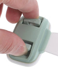 Hand demonstrating lock mechanism on Childproof Cabinet Locks And Safety Straps For Drawers And Fridge Doors With Double Press Buckles