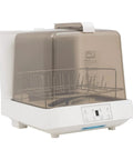 Portable Countertop Dishwasher With Three Wash Modes And A Roomy Water Tank For Low Stress Cleanup Slick Design Handles Daily Grime Without Breaking A Sweat, white and grey design with visible control panel.