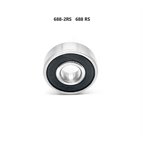 Set Of 10 8x16x5mm Rubber Sealed Ball Bearings 688 2RS For Rail Linear Motion Systems 3D Printer Parts Industrial Automation Equipment Smooth Glide And Low Friction, 688-2RS bearing