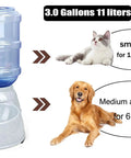 No Sweat Gravity Dog And Cat Feeder Set With Water Dispenser Includes Two Three Gallon Bowls for small pups and kitties.