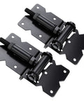 Self Closing Gate Hinges Kit Adjustable Heavy Duty Hardware For Wood Vinyl Metal Outdoor Fences Built To Last Tough As Nails 90 Degree Swing Includes Self Tapping Screws And Swing Adjuster Tool Two Pack Black Finish