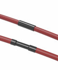 40 Pieces Heat Shrink Tubing Kit 4mm Diameter 40mm Length 2 To 1 Shrink Ratio Black Polyolefin on red wires for insulation
