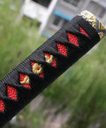 DIY Katana Handle Kit Tsuka 10.2 Inch With Alloy Copper Iron Fittings Real Or Faux Samegawa Rayskin Fuchi Kashira Menuki