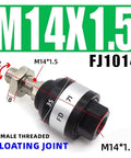 Floating Joint Swing Universal Pneumatic Cylinder Rod End For M4 To M27 Threads Direct Connect To Piston Rod Floating M14-1.5 Easy Install Thread Protection High Strength Material Durable Solution For Pneumatic Systems, M14x1.5