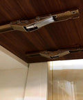 Hidden Cabinet Door Hinges 90 Degree Invisible Folding Hinge 2-Pack Concealed Flush-Mount on wooden cabinet top view