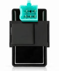 Front view of a five pin CDI box from the Three Function Left Handlebar Starter Switch Kit for Chinese ATVs, go karts, dirt bikes, scooters.