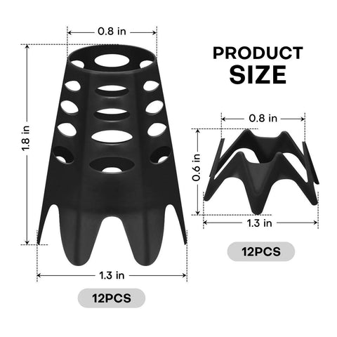 24 Pack Golf Simulator Tees For Indoor And Outdoor Practice Tall And Short Plastic Tees For Home Driving Range And Winter Turf Training Durable Practice Tees Set showing product size dimensions