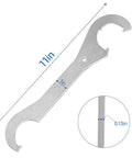 Double Ended Bicycle Bottom Bracket Lockring Wrench And Removal Tool For Cup And Cone Systems, 11-inch stainless steel build