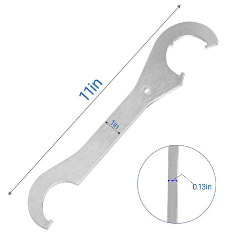 Double Ended Bicycle Bottom Bracket Lockring Wrench And Removal Tool For Cup And Cone Systems, 11-inch stainless steel build