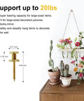 Heavy Duty Double Headed Picture Hangers And Thumb Tacks Pack Of Fifty Pieces For Hassle Free Wall Mounting With A Rock Solid Grip, showing a 20 lb capacity picture hook.