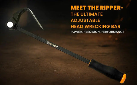 Heavy Duty Indexing Crowbar And Nail Puller Tool, Multi Angle Pry Bar For Trim, Flooring And Demolition with comfort grip