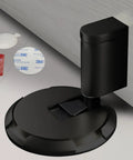 Mechanical Door Stop With Locking Action No Magnetic Floor Door Holder For Gaps Up To 1.2 Inches Matte Black with adhesive pads