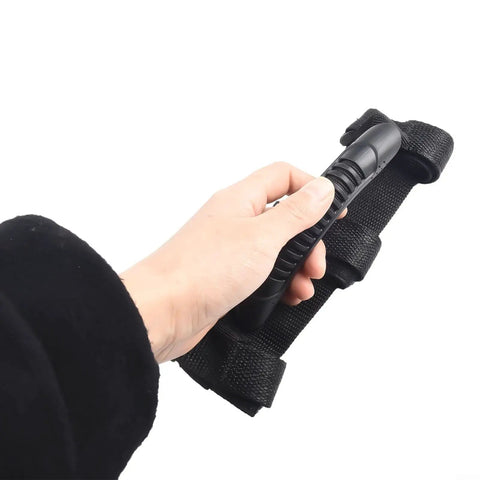 Hand holding electric scooter hand carry straps for M365 lightweight canvas belt and strap set with durable comfort grip