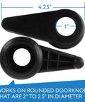 Door Knob Extension 2 Pack Soft Black Rubber For Two To Two And A Half Inch Ball Shaped Doorknobs Slip Resistant Grip