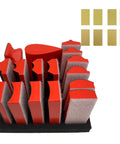 All-In-One 16-Piece Hook And Loop Sanding Block Kit With 40 Sandpaper Sheets, Interchangeable Contoured Sanding Pads